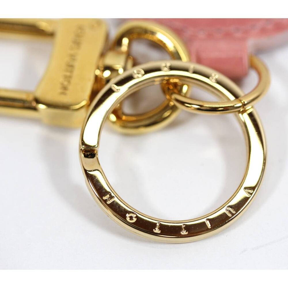 Louis Vuitton Pink Alligator Keychain Bag Charm Key Holder exotic LV Gold VIP - Picture 7 of 8